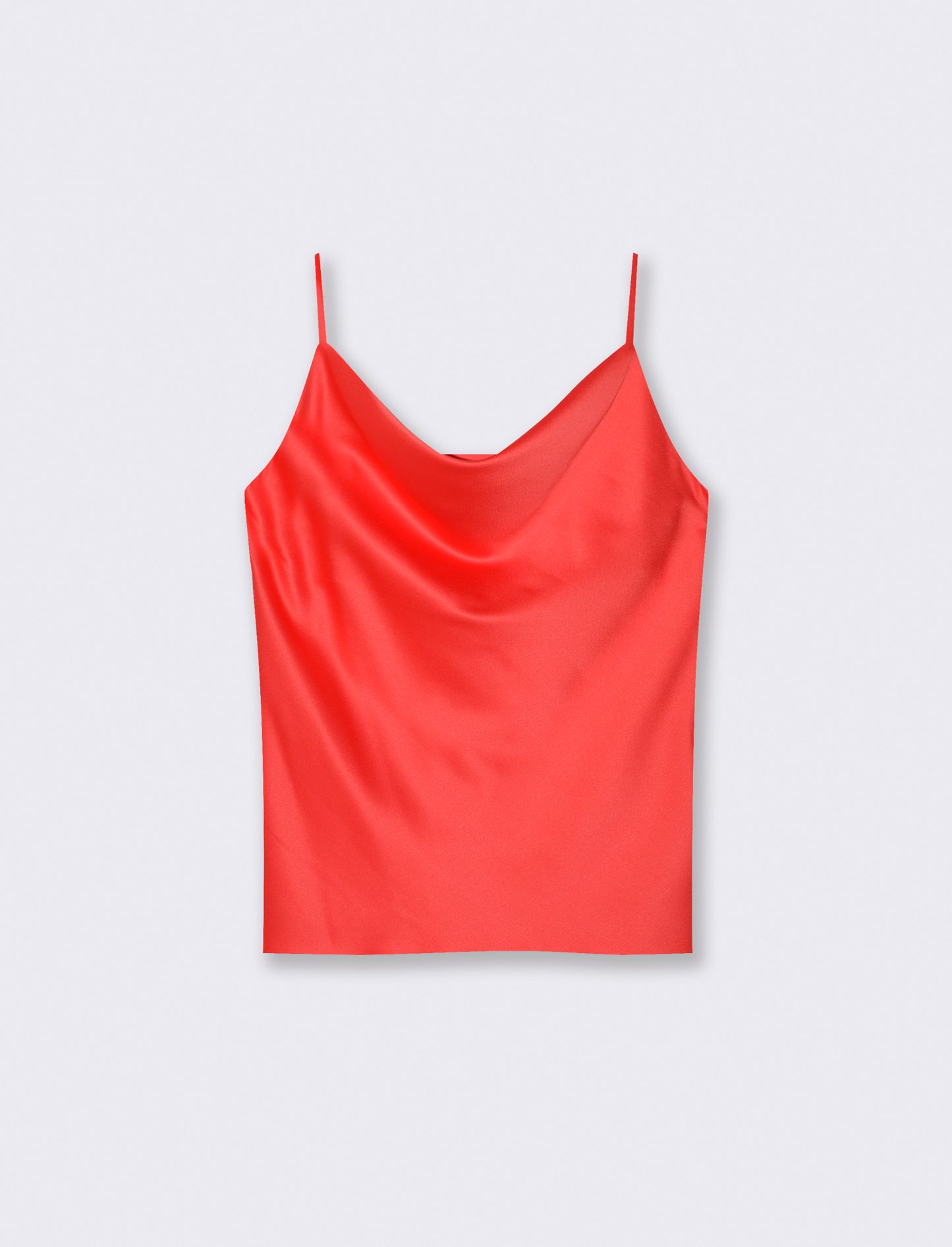Top raso con bretelline - Rosso