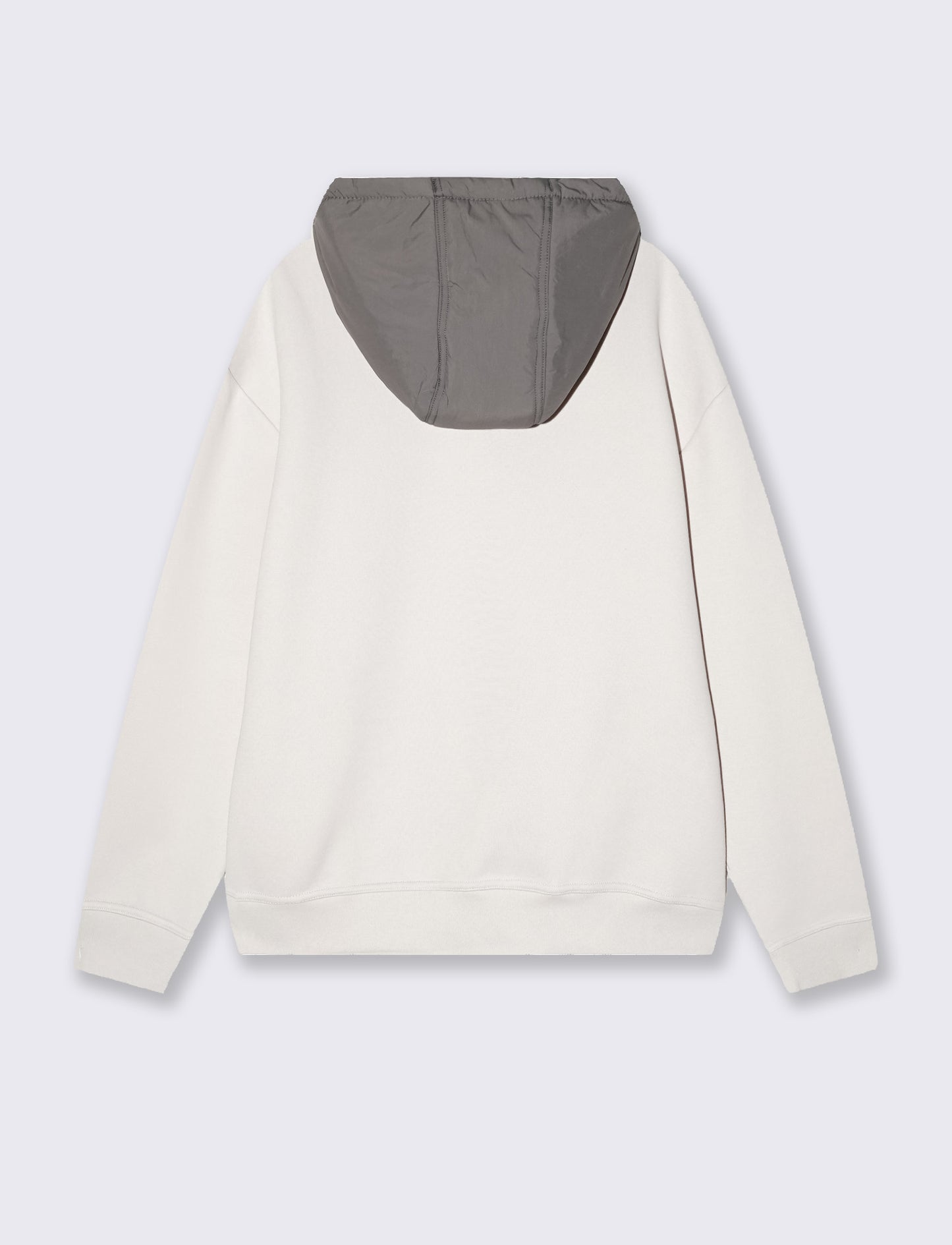 Felpa con cappuccio in nylon e cotone - Grigio ghiaccio