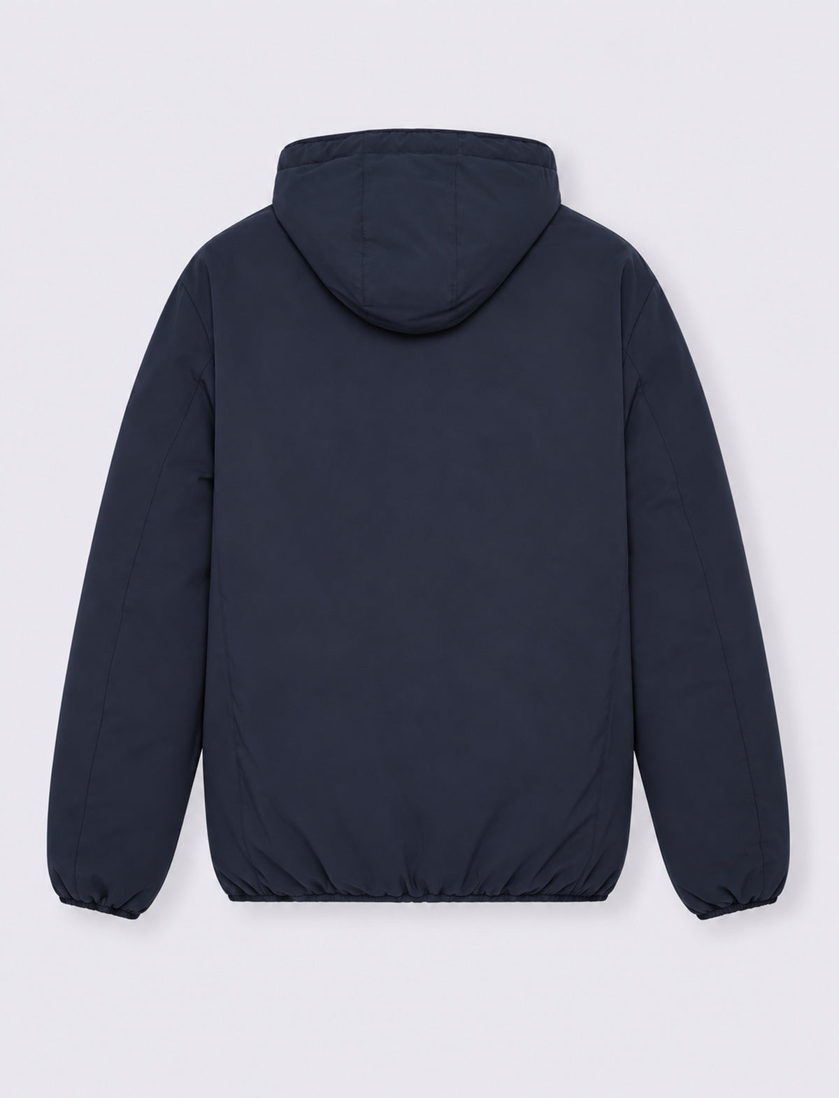 Windproof Jacket with Padded Hood - Blue