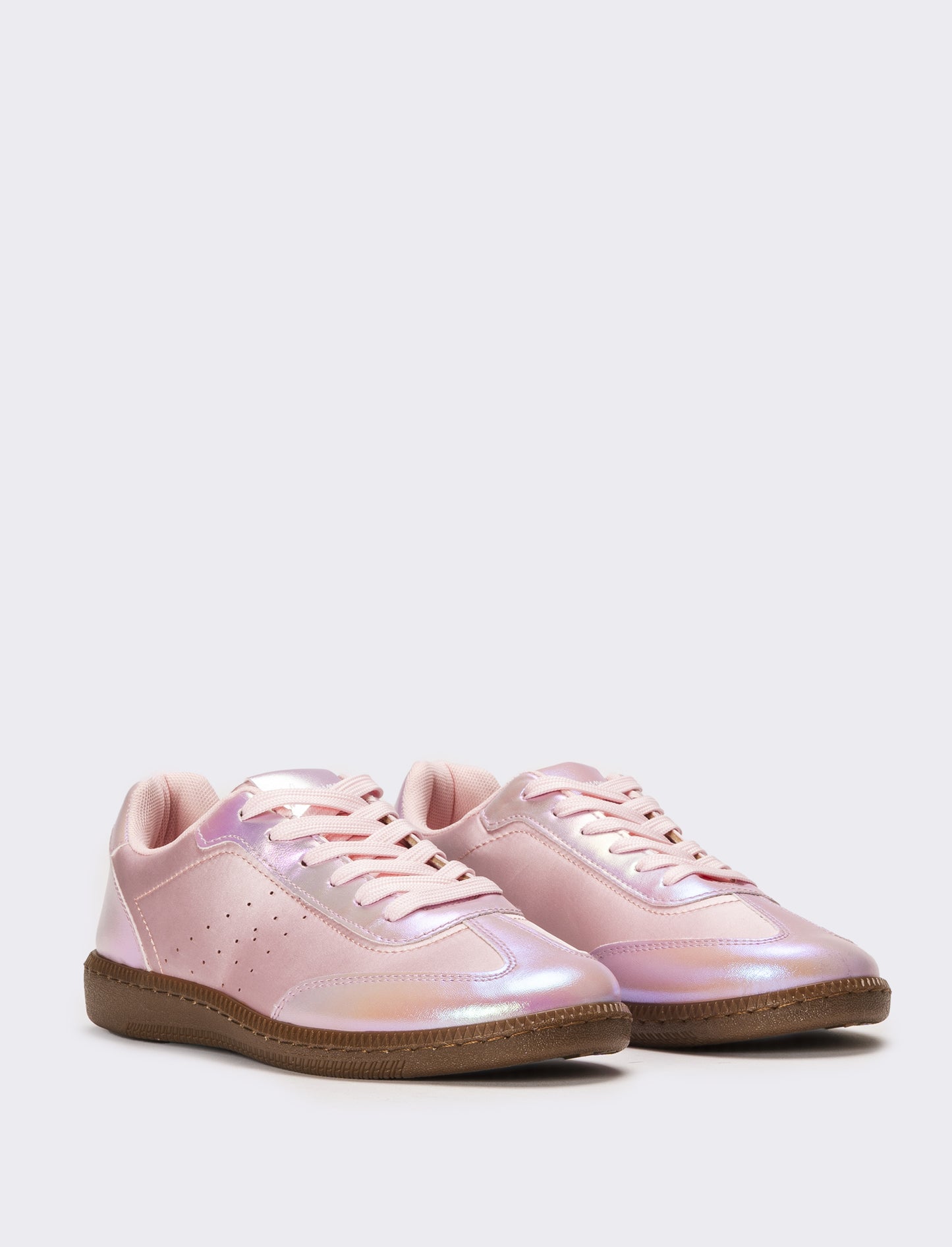 Sneakers in raso da donna - Rosa