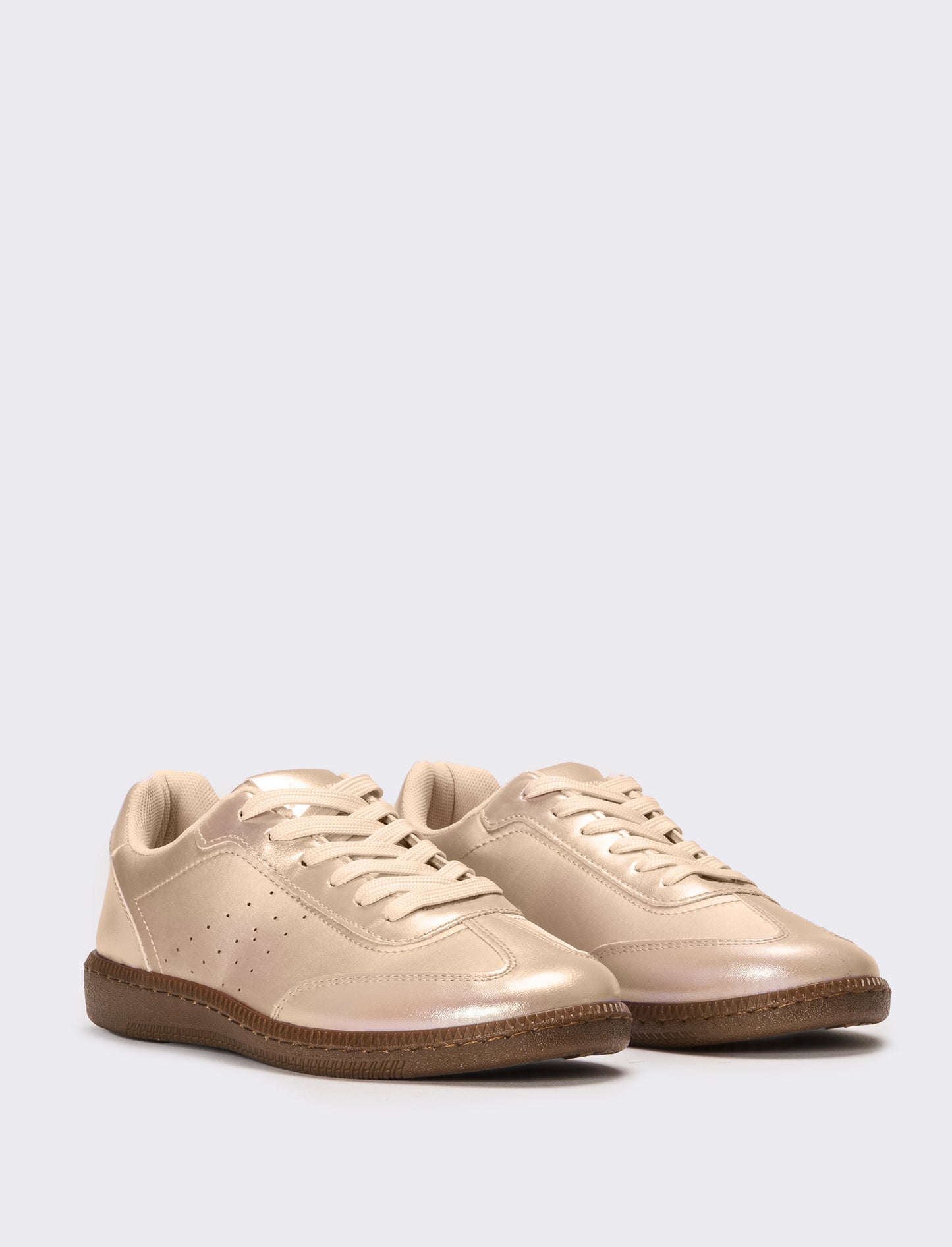 Sneakers in raso da donna - Beige