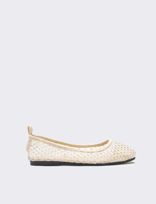 Ballerina da bambina in rete - Beige