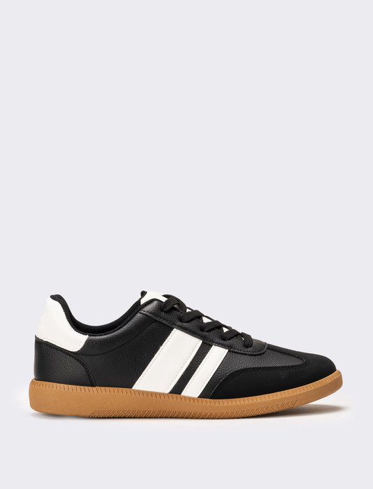 Sneakers con riporti da uomo - Nero