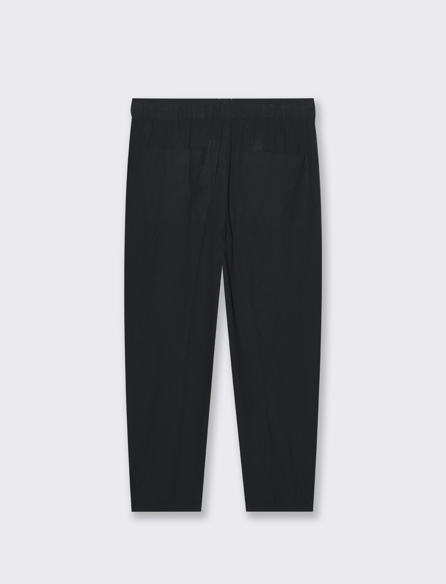 Pantaloni jogger in tessuto misto lino da uomo - Nero