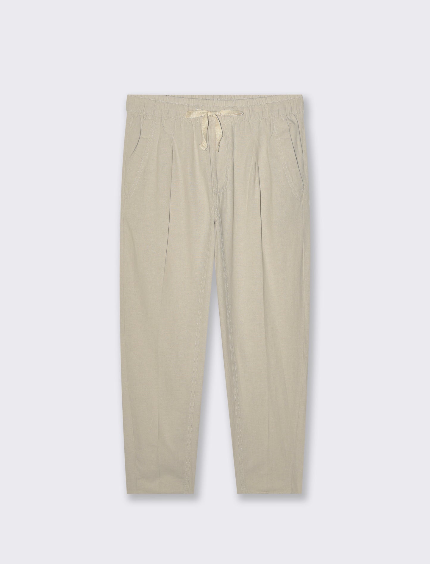Pantaloni jogger in tessuto misto lino da uomo - Grigio ghiaccio