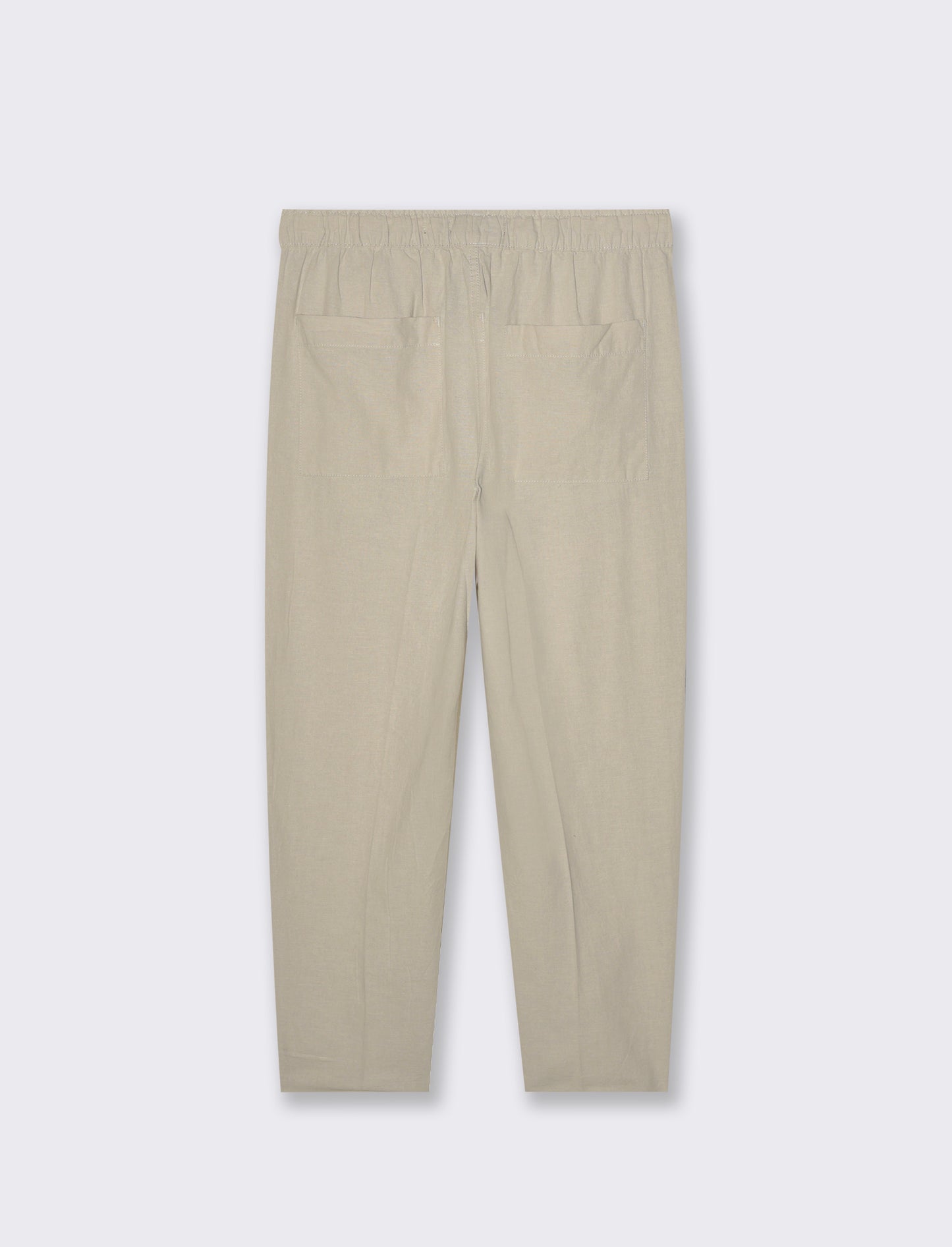 Pantaloni jogger in tessuto misto lino da uomo - Grigio ghiaccio