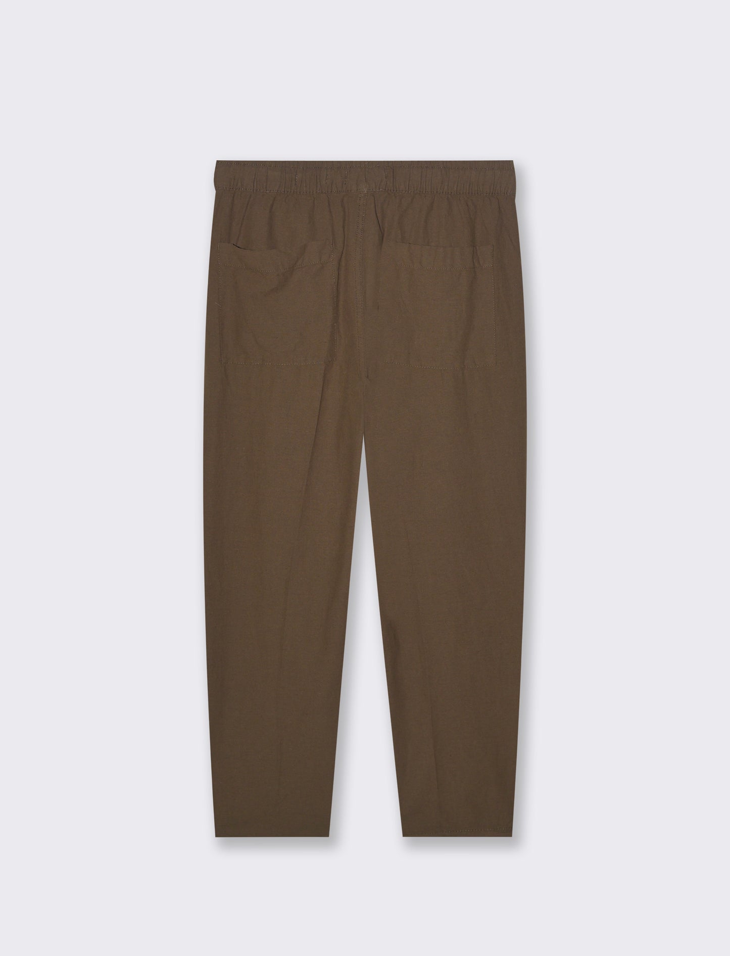 Pantaloni jogger in tessuto misto lino da uomo - Verde kaki