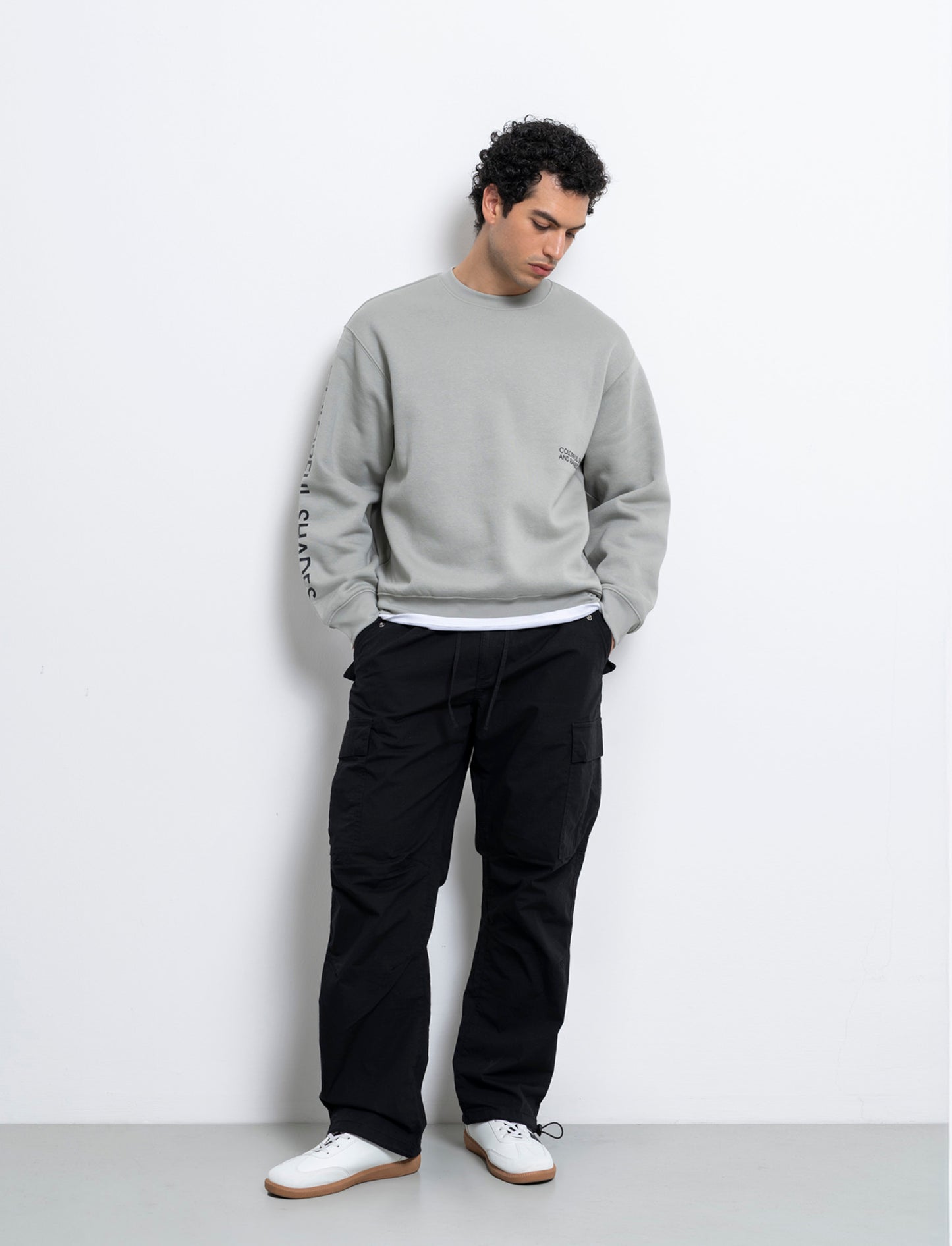 Pantaloni cargo parachute fit da uomo - Nero