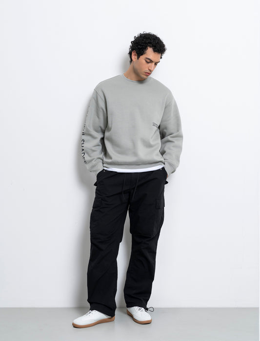 Man's parachute fit cargo pants - Black