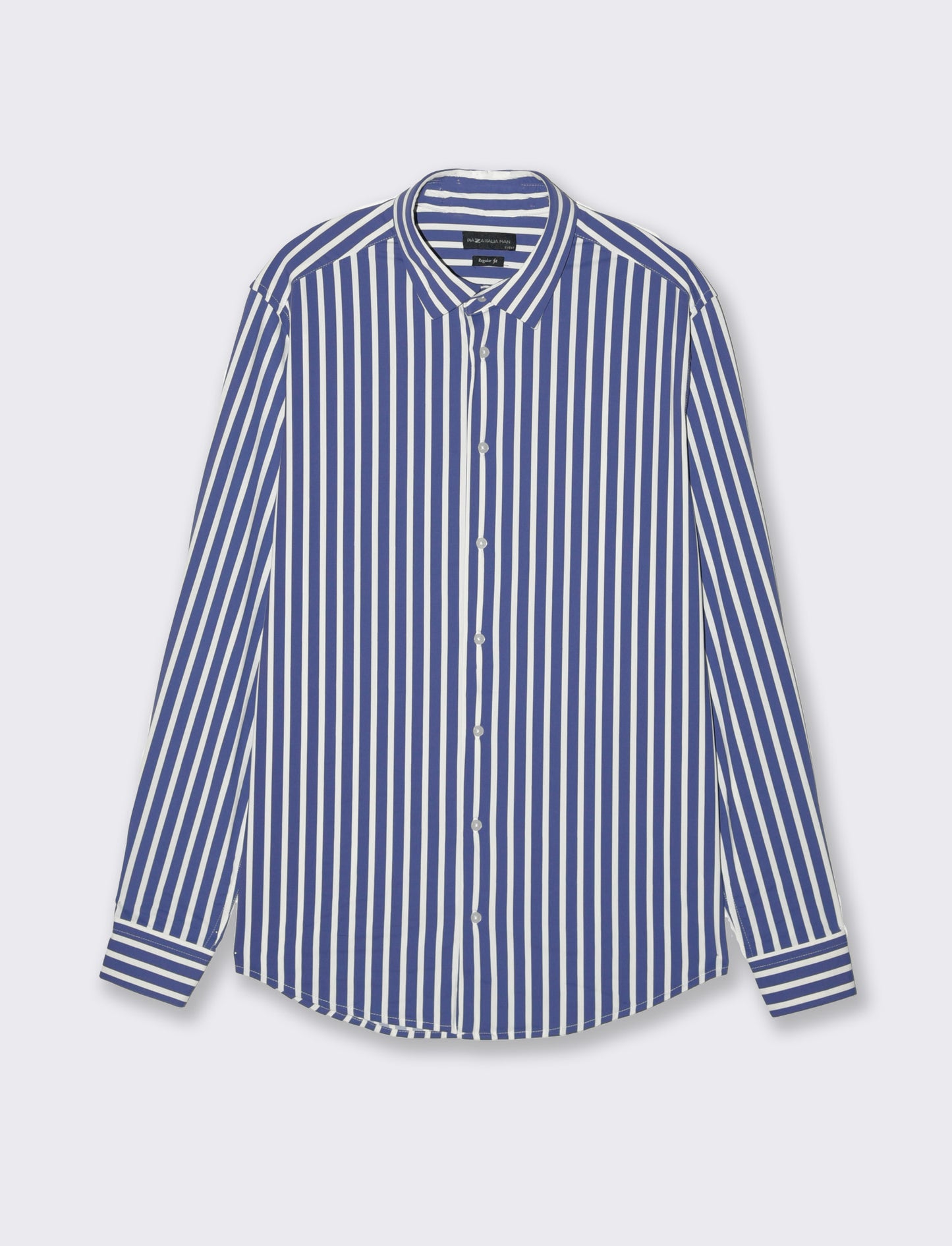 Camicia a righe soft touch regular fit da uomo - Blu