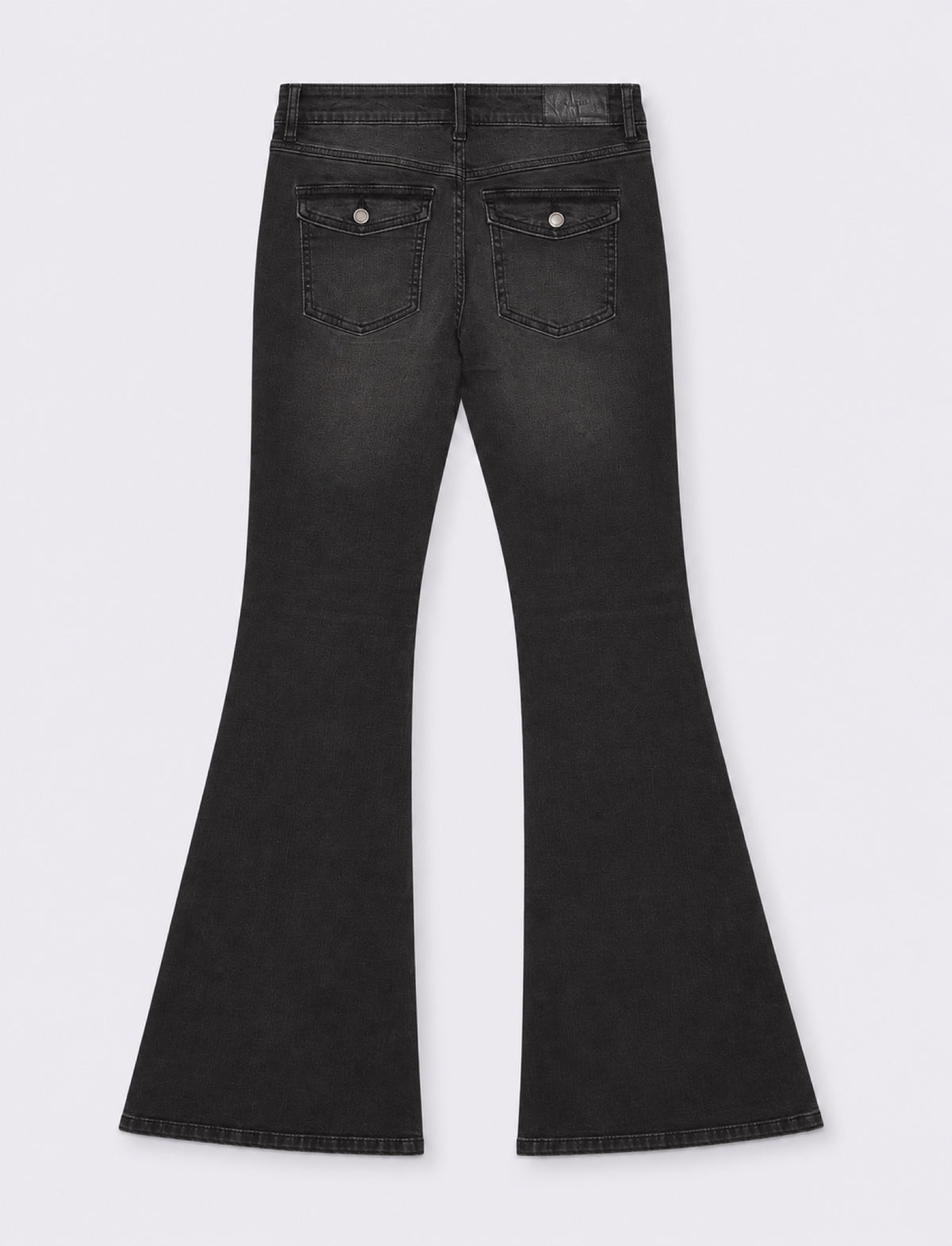 Jeans 5 tasche a zampa - Nero