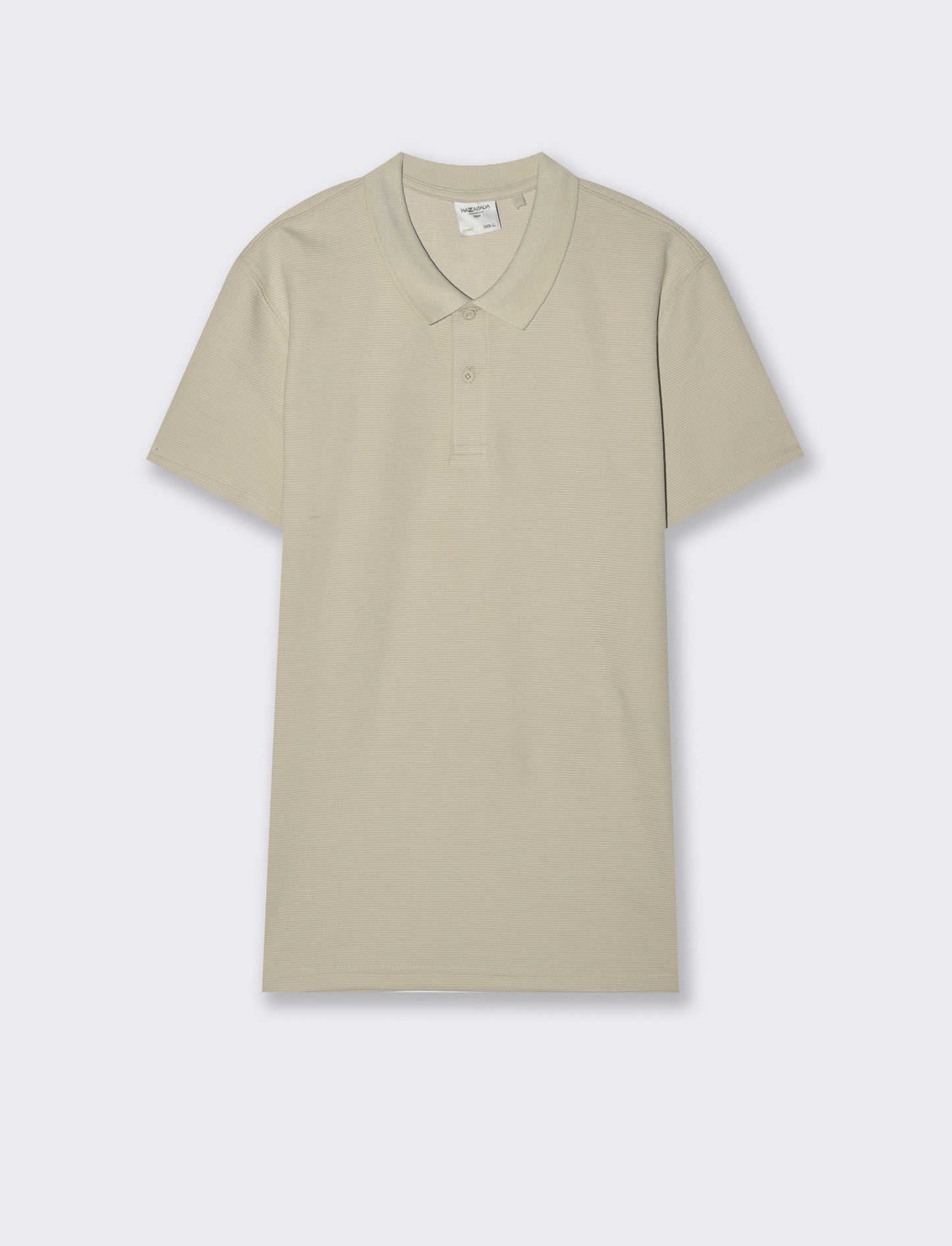 Polo in tessuto struttura ottoman da uomo - Grigio ghiaccio