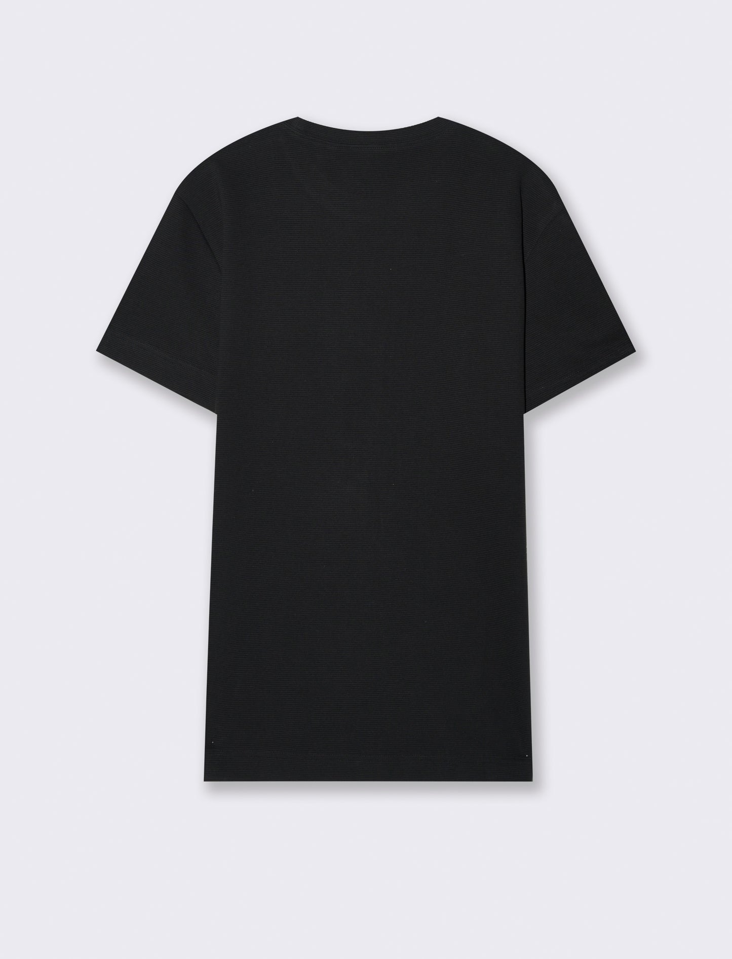 T-shirt struttura ottoman da uomo - Nero