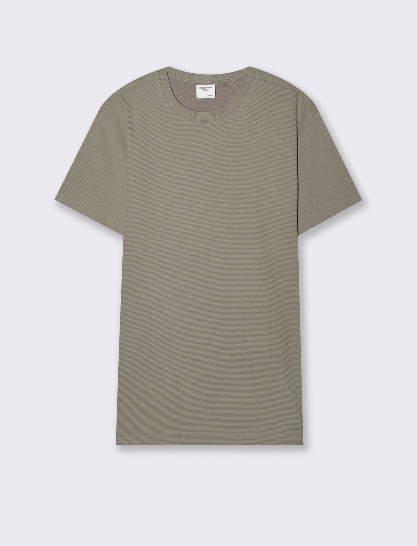 T-shirt struttura ottoman da uomo - Grigio