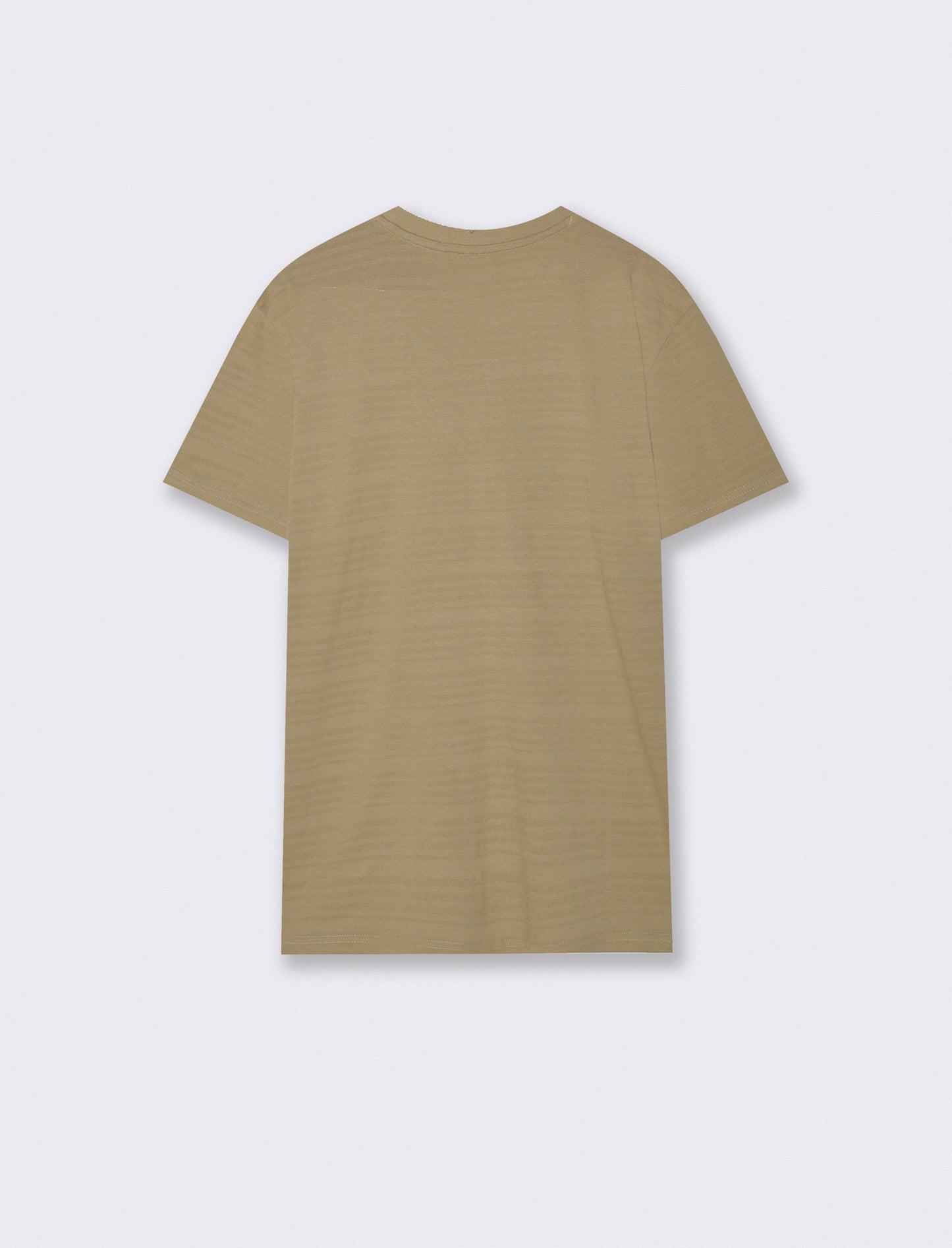 T-shirt girocollo jacquard righe - Verde salvia