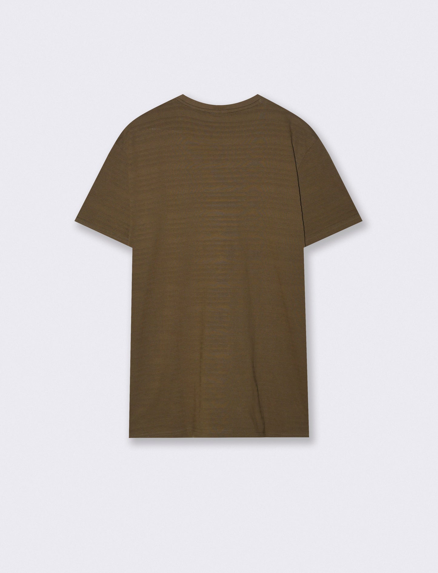 T-shirt jacquard effetto righe da uomo - Verde kaki