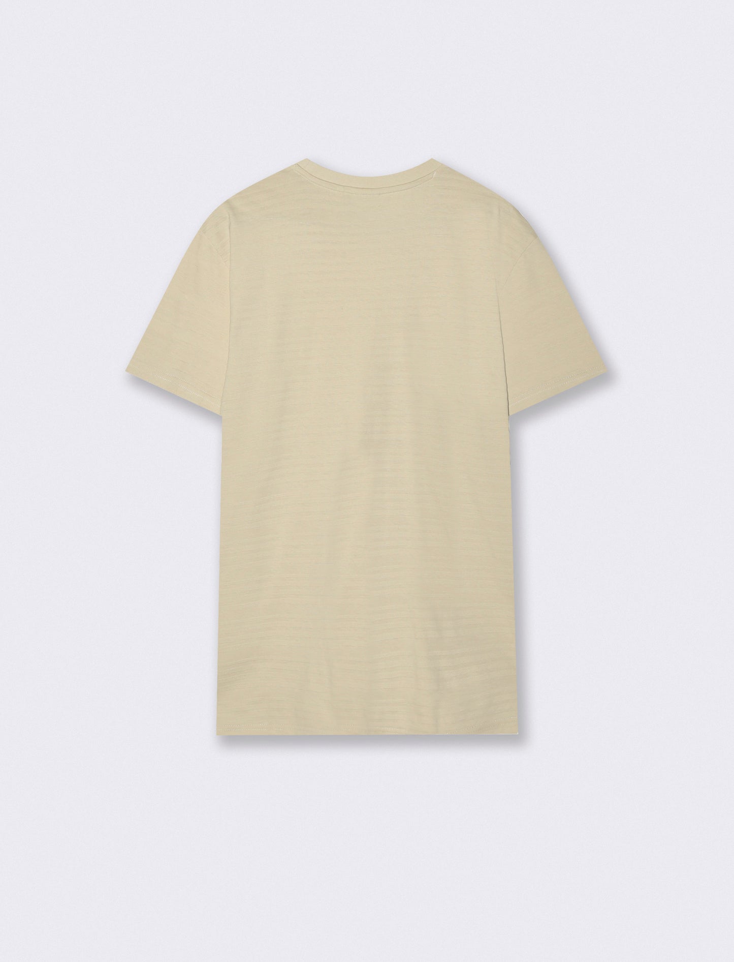T-shirt girocollo jacquard righe - Beige ecru