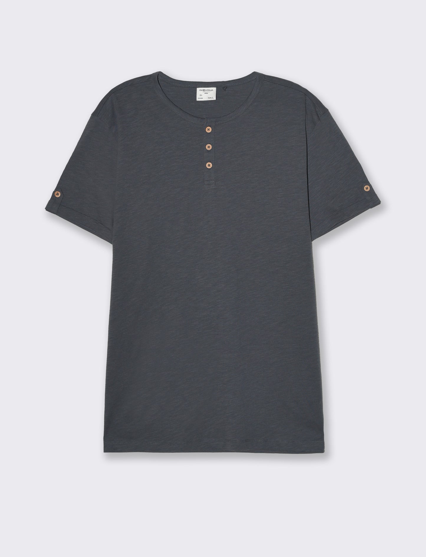 T-shirt in cotone con collo a serafino da uomo - Avion