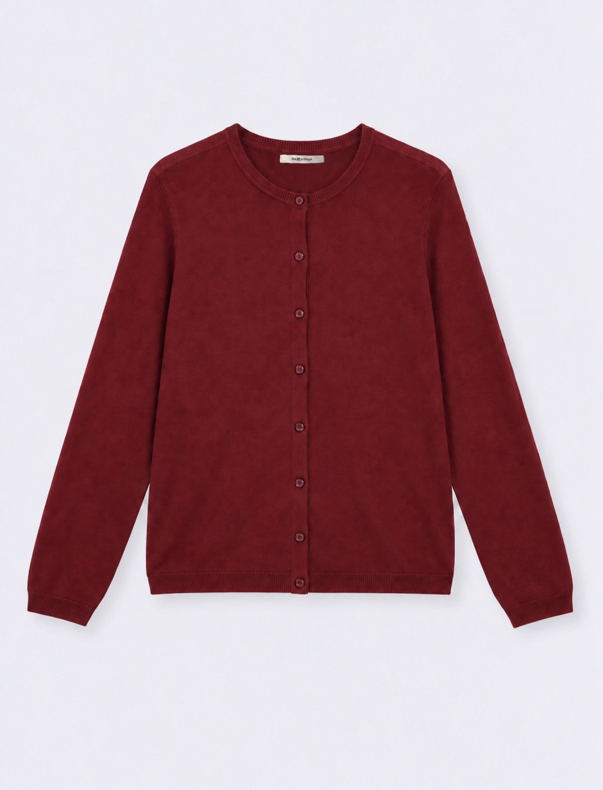 MAGLIA ML CARDIGAN - Rosso rubino