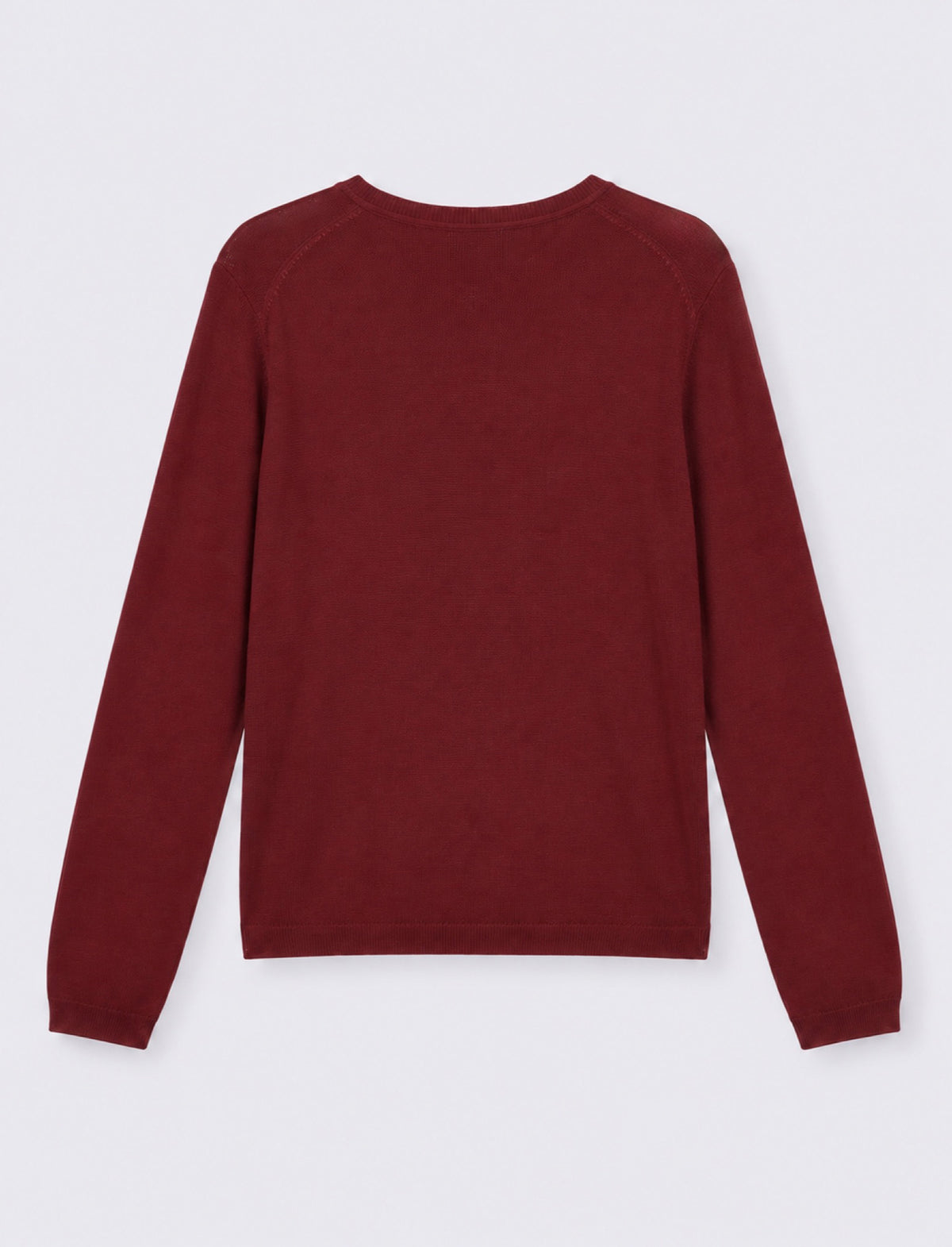 MAGLIA ML SCOLLO V - Rosso rubino
