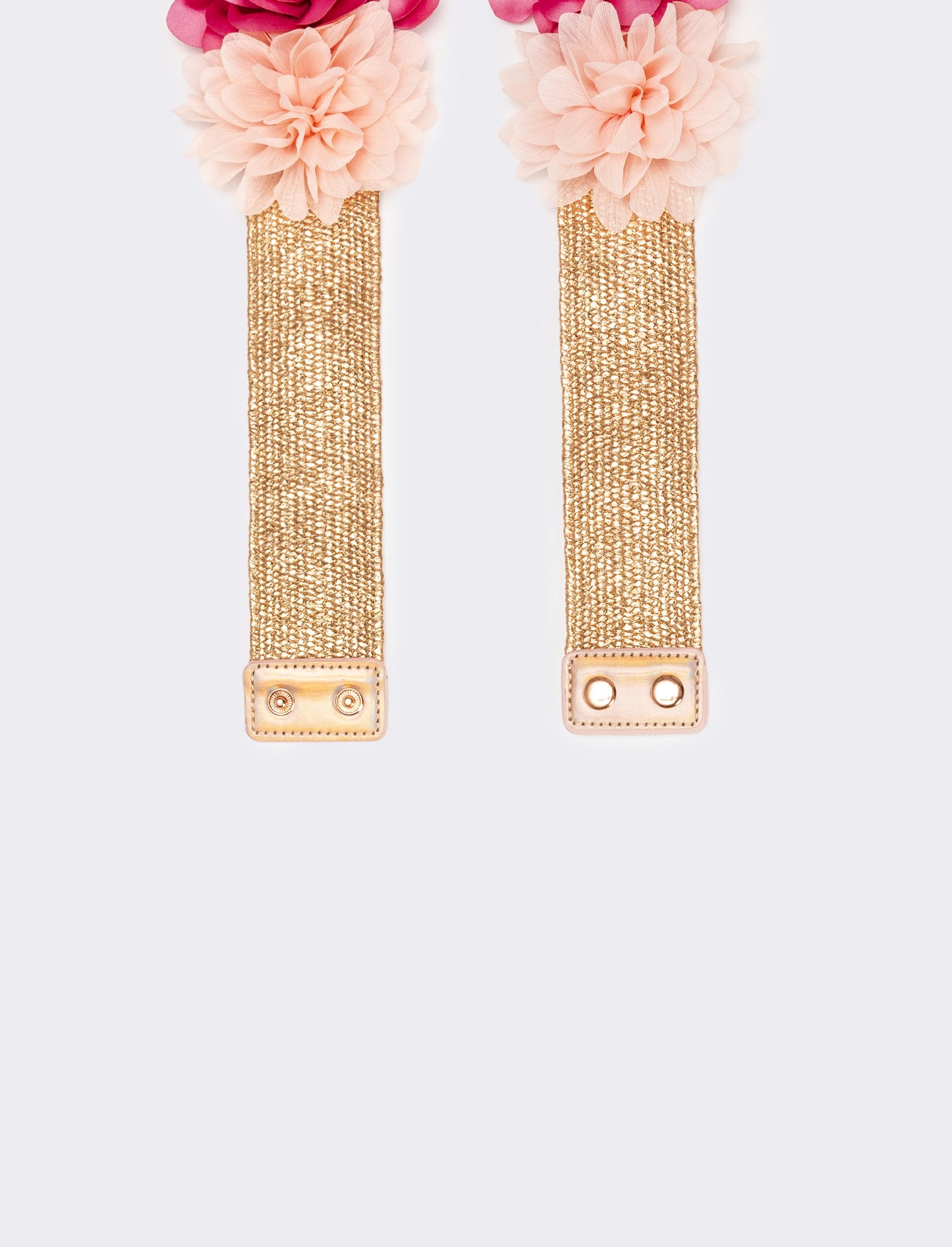 Cintura bambina elastica con fiori - Rosa