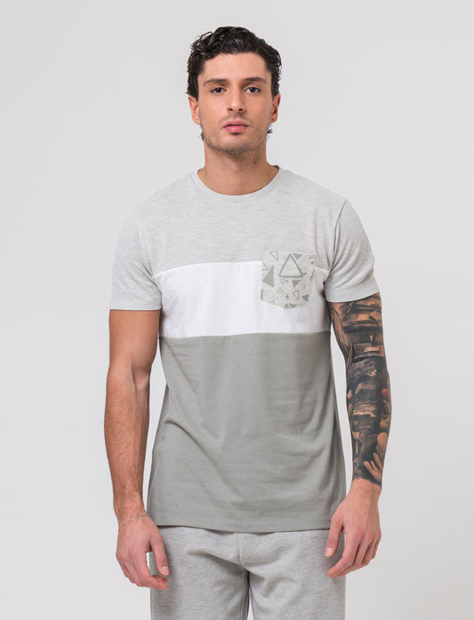 T-shirt con taschino da uomo - Verde