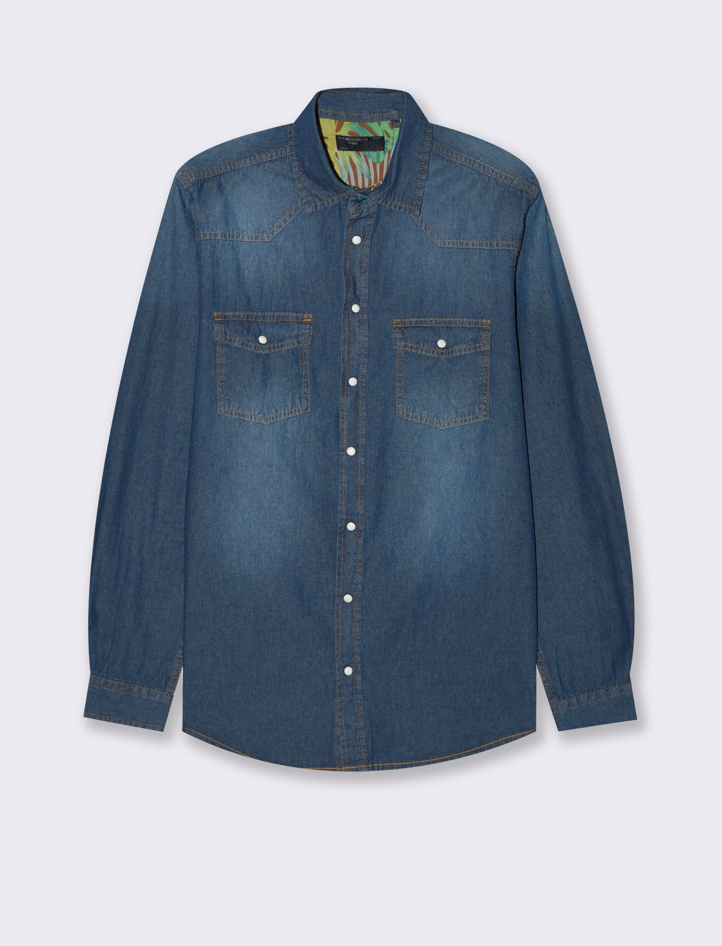 Camicia in denim leggero da uomo - Denim