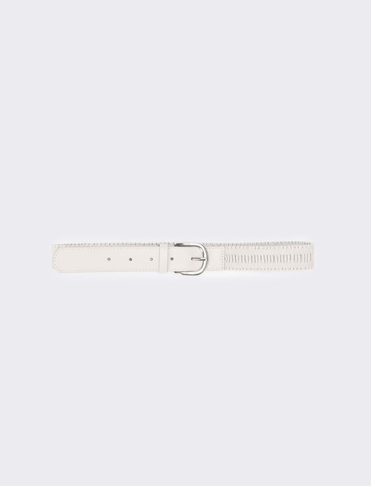 Cintura bambina goffrata - Bianco