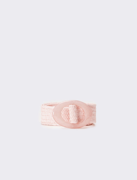 Cintura bambina ovale fibbia - Rosa