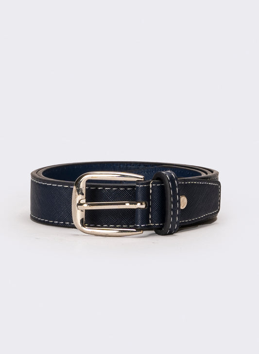 Cintura bambino in saffiano - Nero