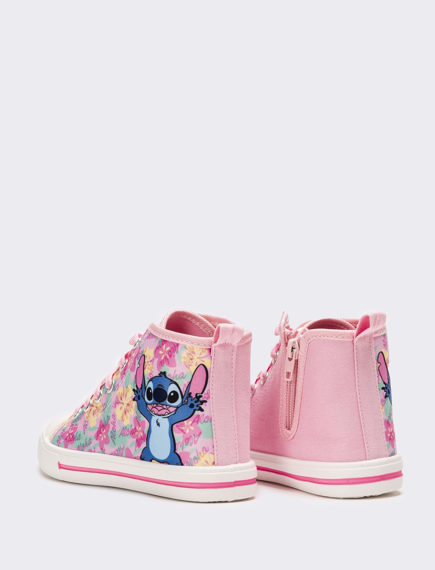 Sneakers a collo alto Stitch ©  da bambina - Rosa
