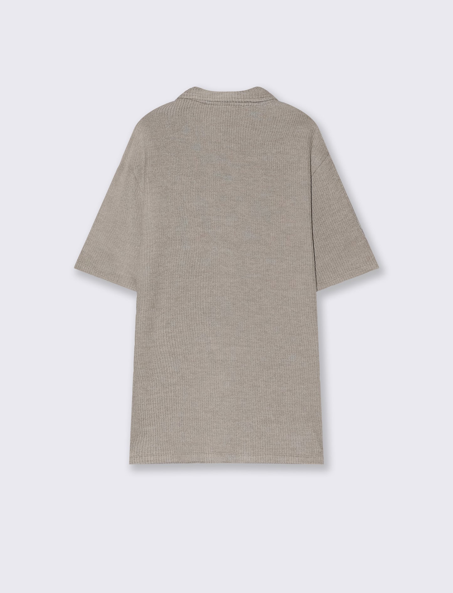 Polo con struttura a maglia da uomo - Verde salvia