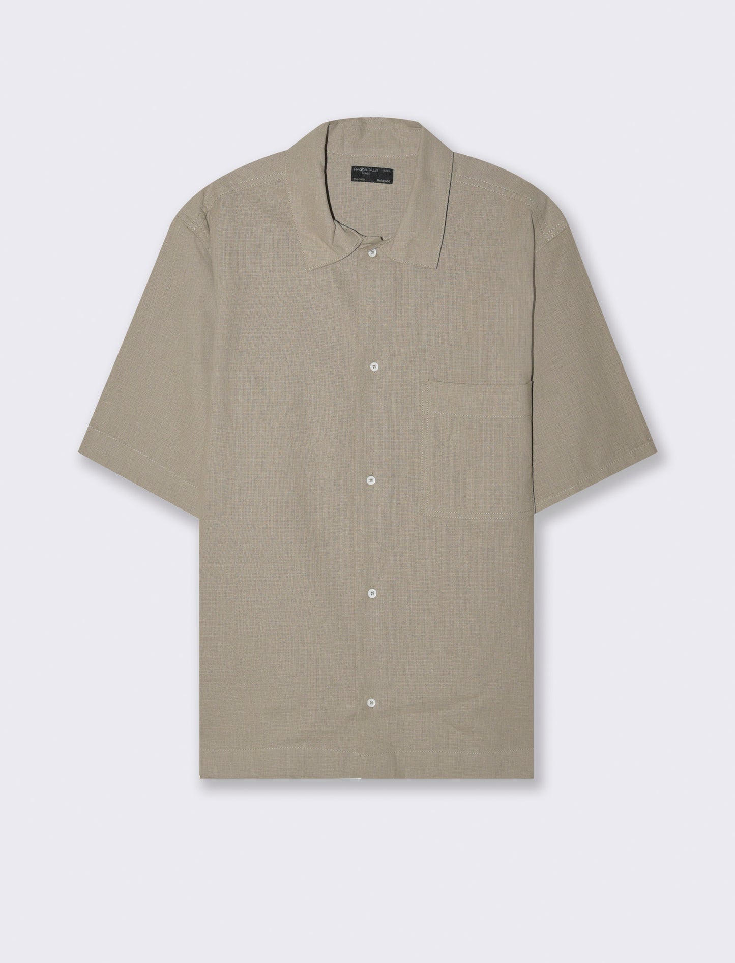 Camicia in tessuto armaturato da uomo - Verde salvia