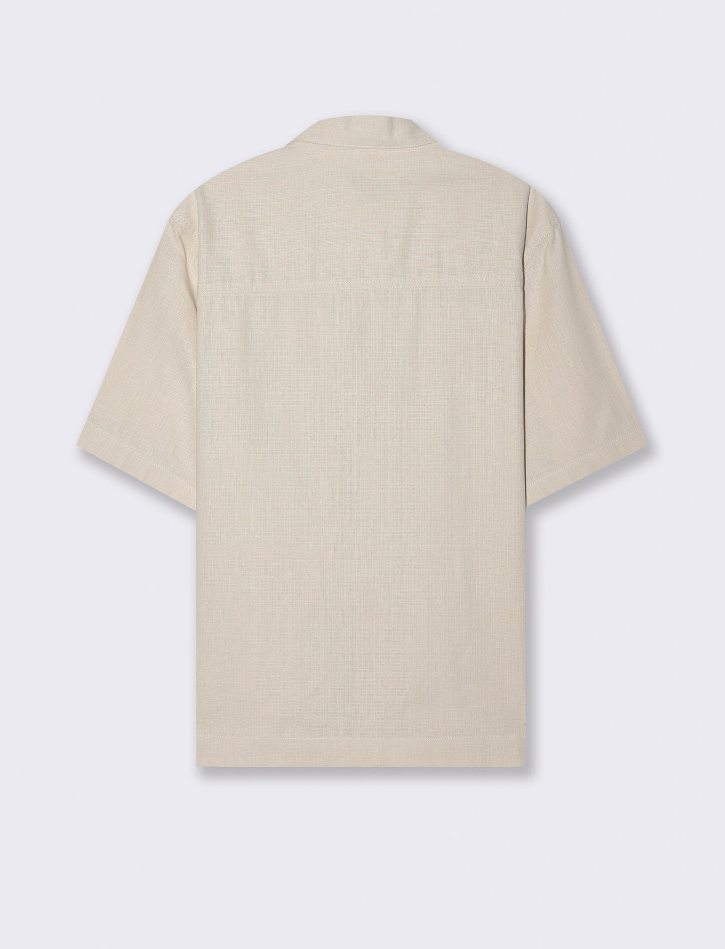 Camicia in tessuto armaturato da uomo - Beige ecru