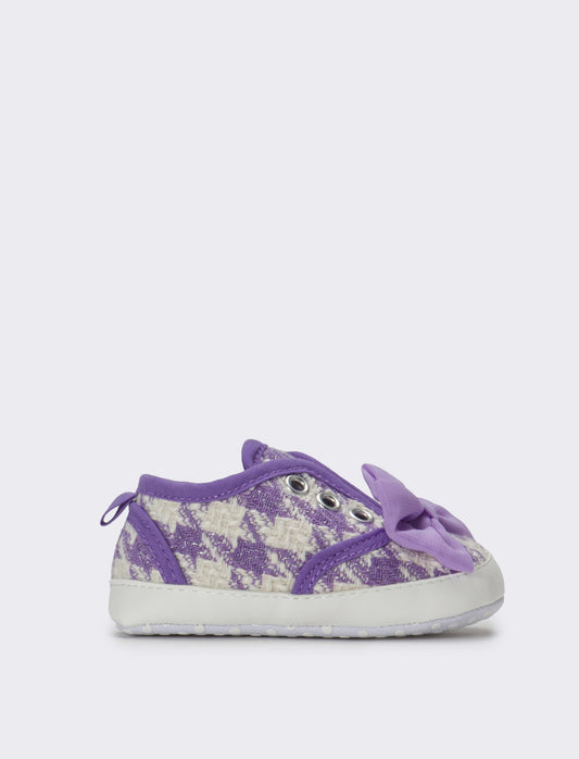 Scarpa in tweed da neonata - Lilla