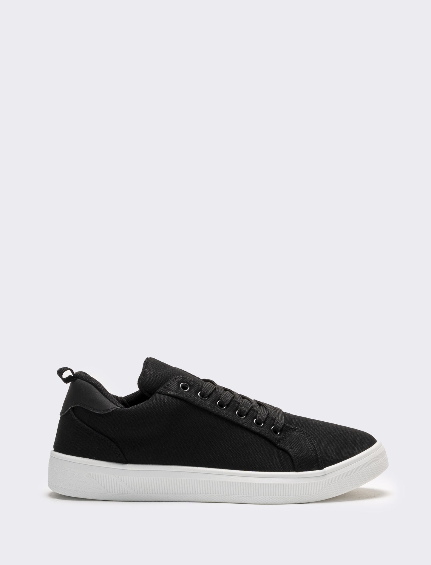 Sneakers da donna in canvas con riporti - Nero