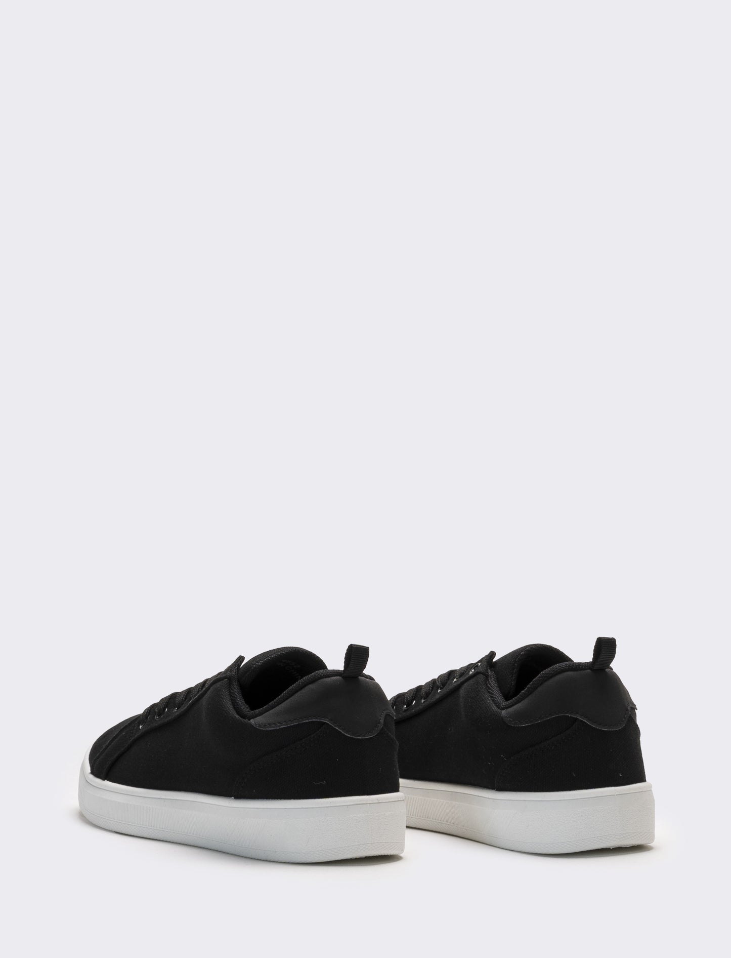 Sneakers da donna in canvas con riporti - Nero