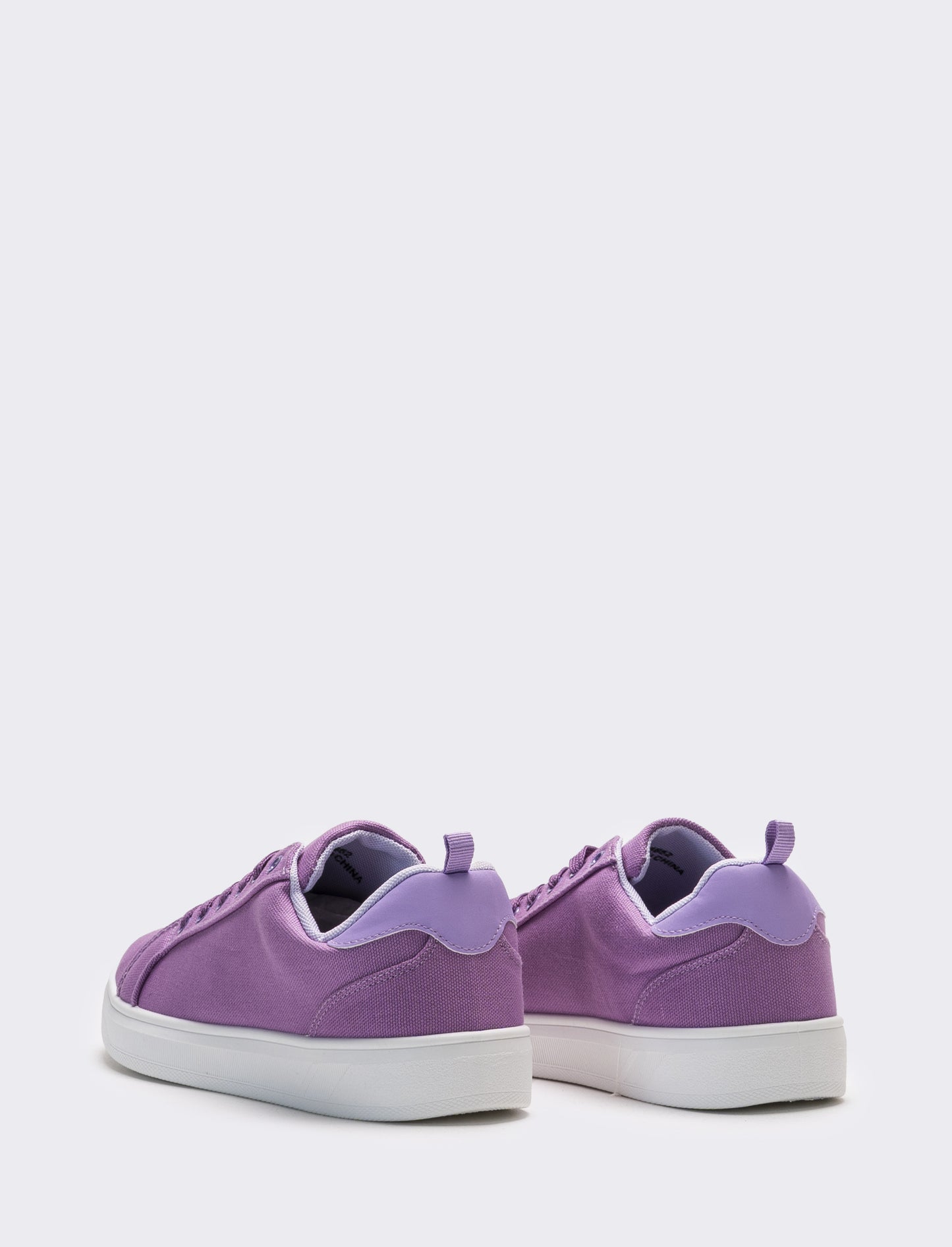 Sneakers da donna in canvas con riporti - Lilla
