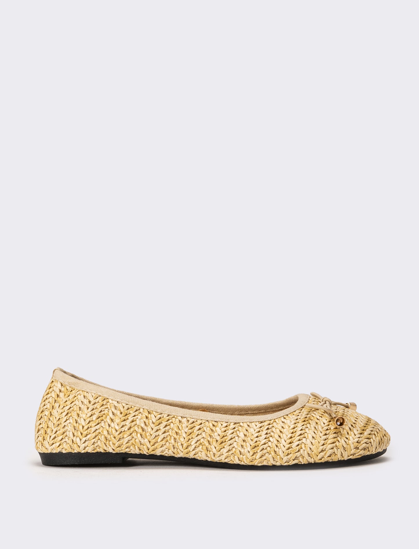Ballerina da bambina in rafia - Beige