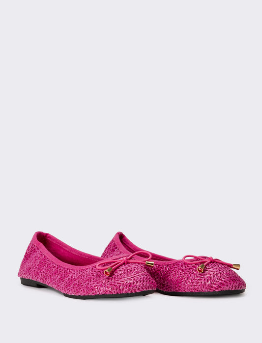 Ballerina da bambina in rafia - Fuxia