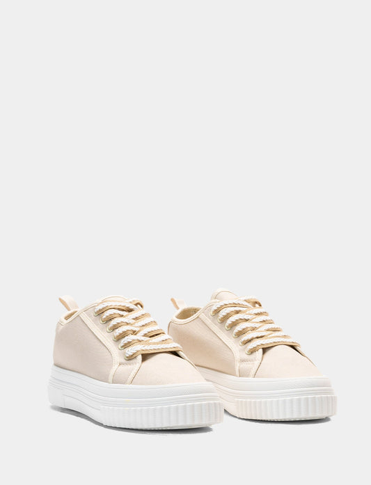 Sneakers da donna  in canvas - Beige
