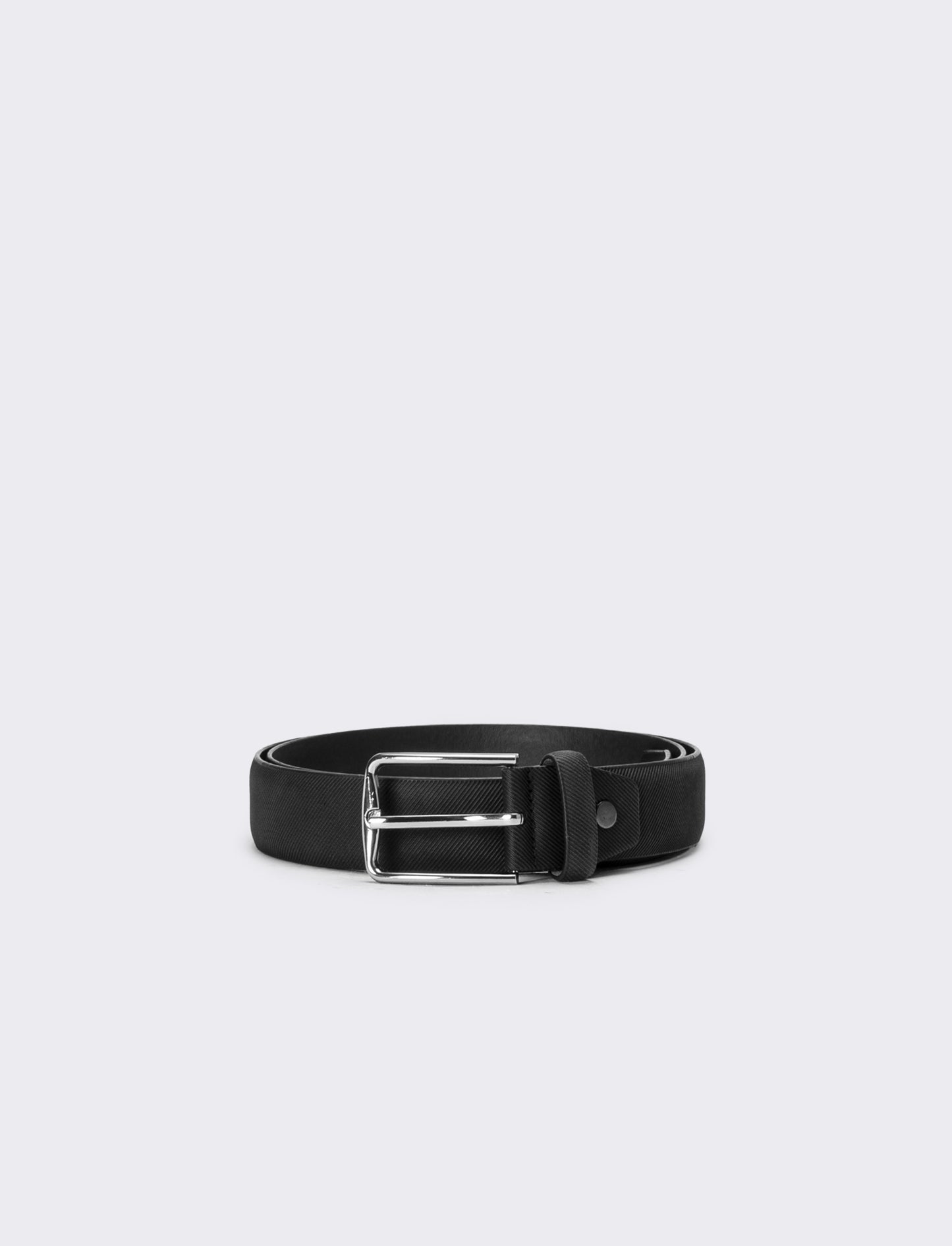Cintura uomo tessuto mat fibbia cm 3,5 - Nero