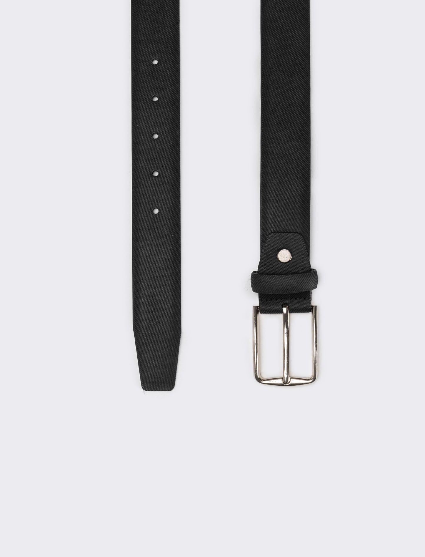 Cintura uomo tessuto mat fibbia cm 3,5 - Nero