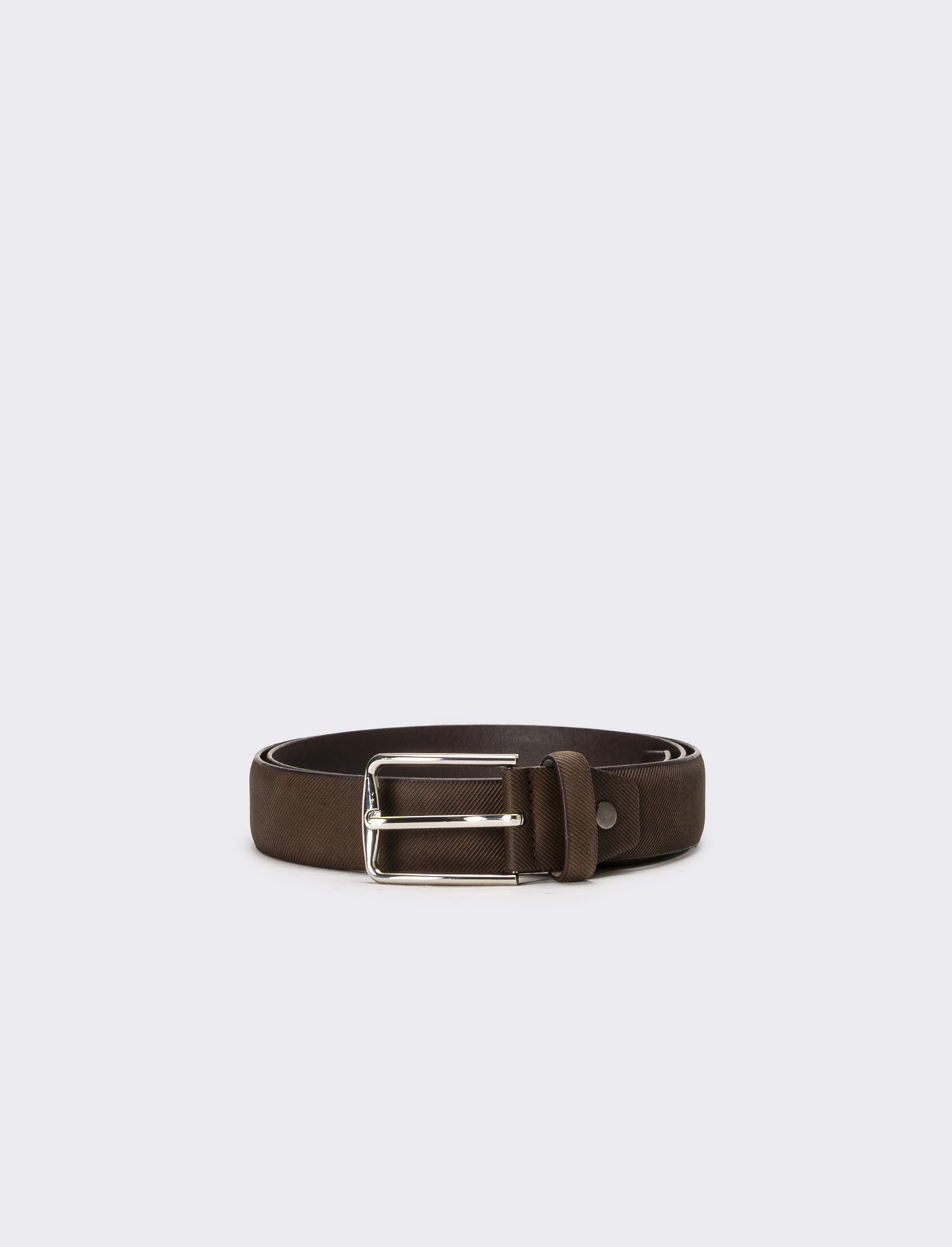 Cintura uomo tessuto mat fibbia cm 3,5 - Marrone