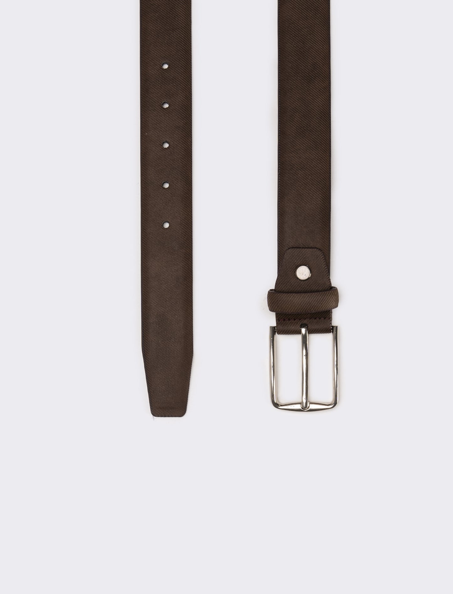 Cintura uomo tessuto mat fibbia cm 3,5 - Marrone