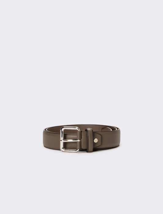 Cintura uomo fibbia quadrata - Marrone