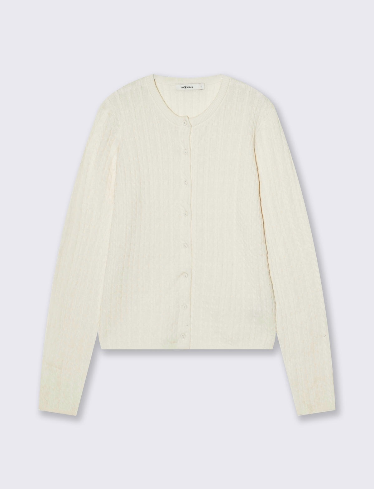 MAGLIA ML CARDIGAN TRECCE - Avorio