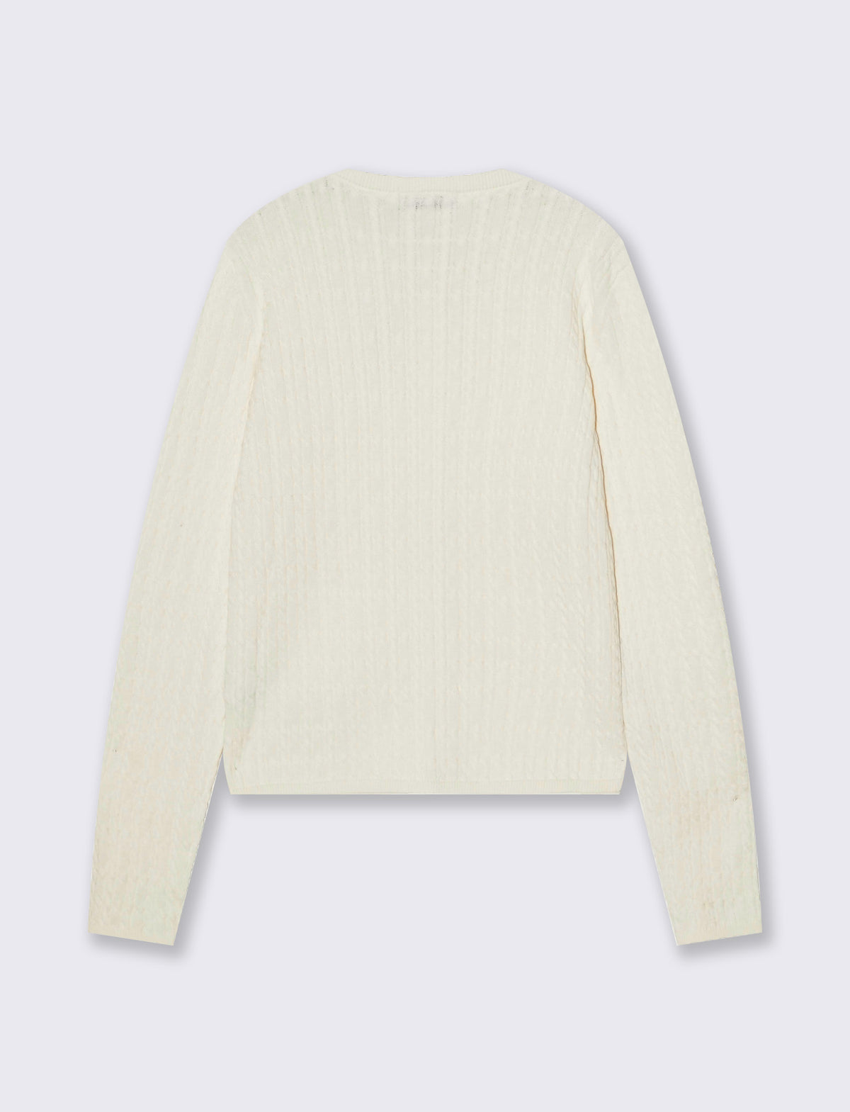 MAGLIA ML CARDIGAN TRECCE - Avorio