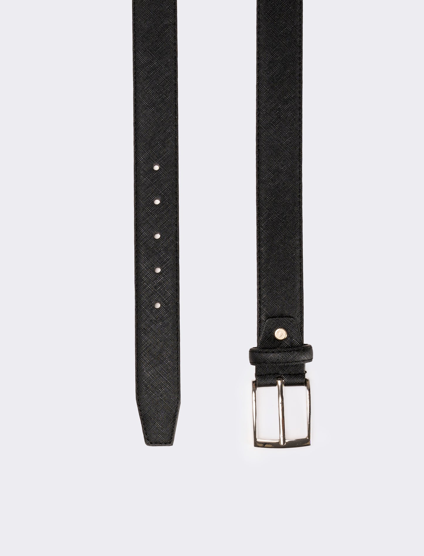 Cintura uomo in saffiano opaco - Nero