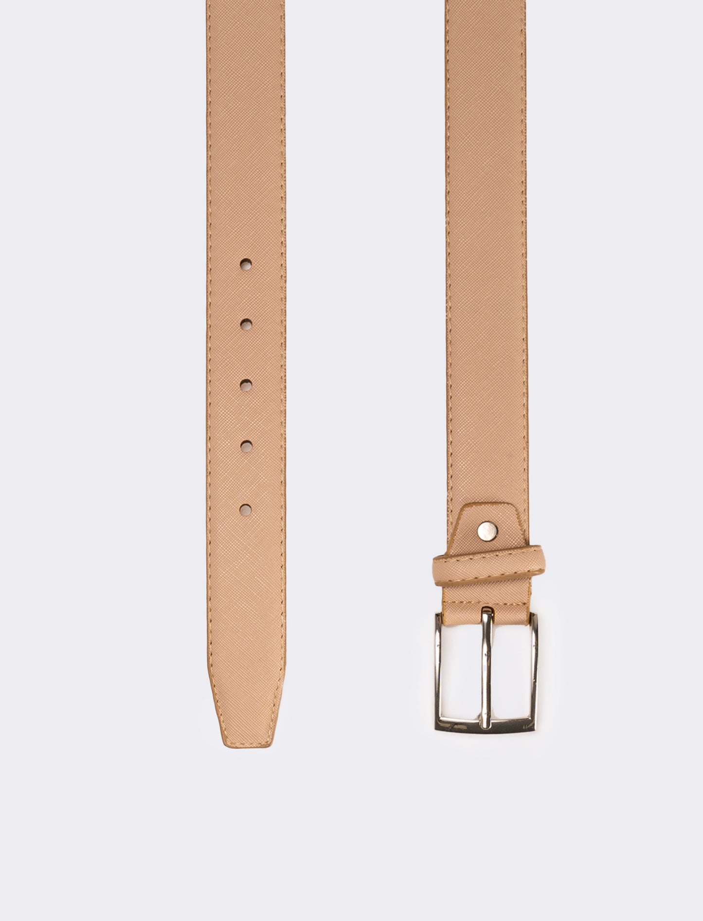 Cintura uomo in saffiano opaco - Beige